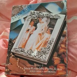 Godinger Satin Rose Silver Photo Album 4x6  Photos
